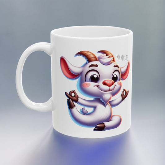 Goat Namaste Ceramic Mug 11oz