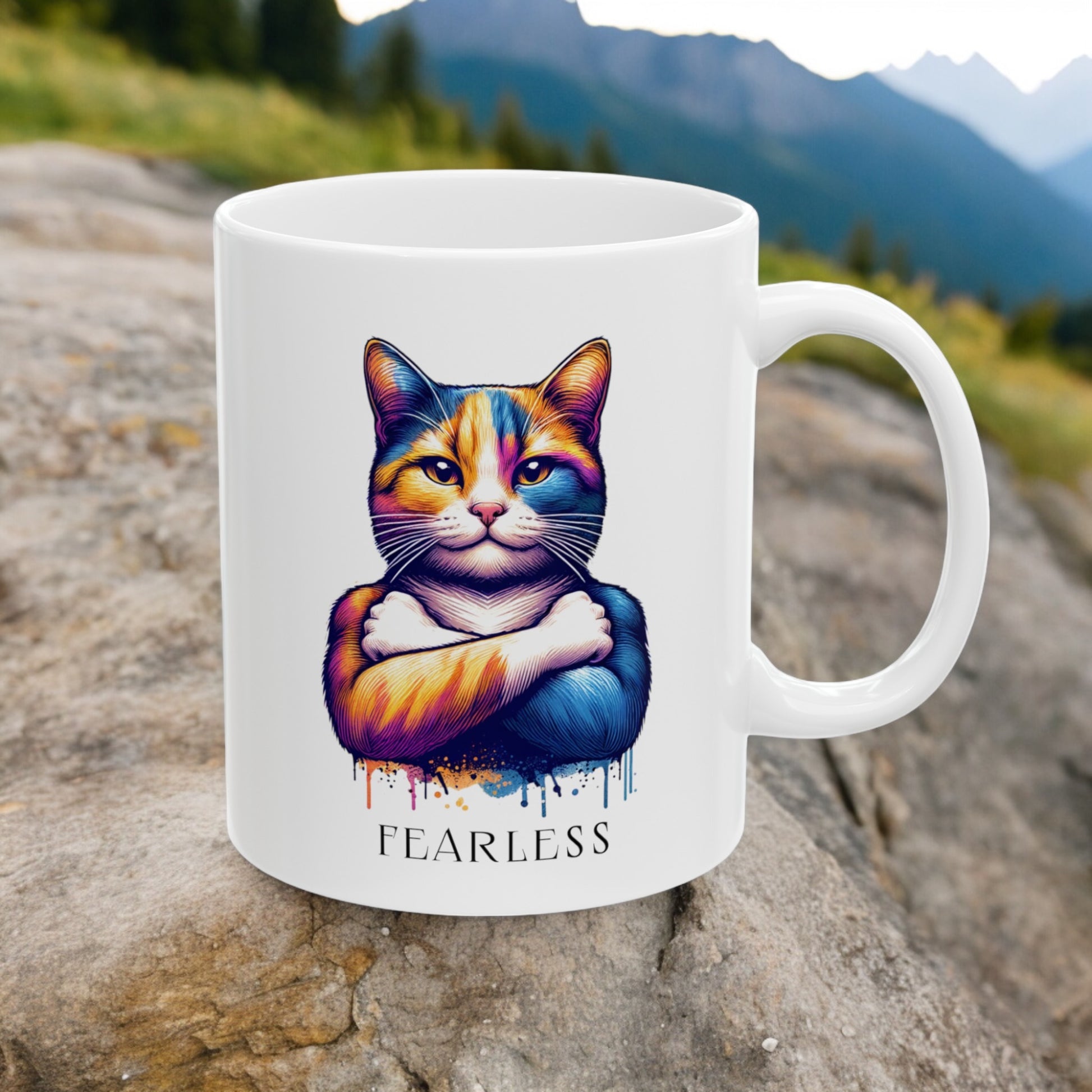 Fearless Female Cat Ceramic Mug 11oz